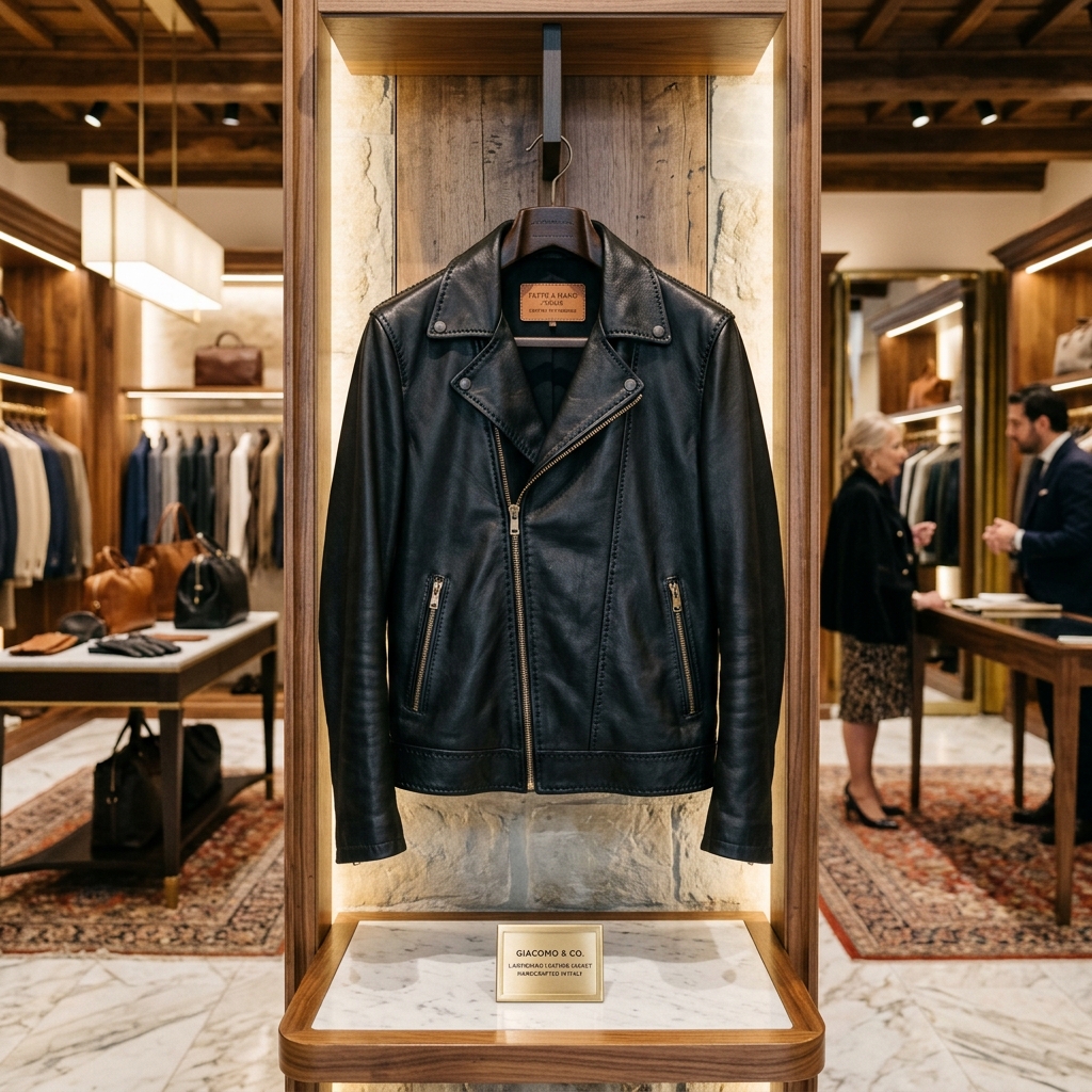 Handcrafted Leather Biker Jacket